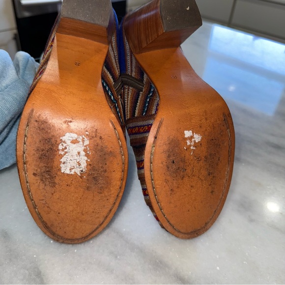 Fortress of Inca Ankle Boots Booties-Multicolor Canvas-Made in Peru-US Size 8 - Picture 6 of 10